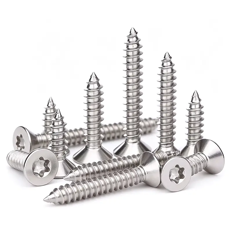ASME B18.6.3 βίδα με αυτοκόλλητη βίδα Torx Countersunk